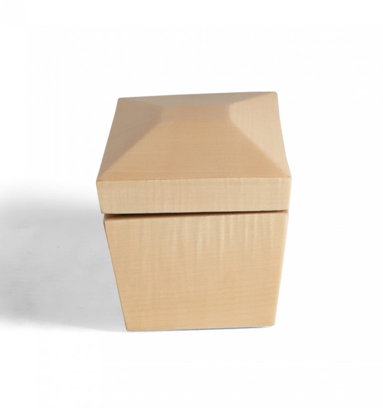 Contemporary Lacquered Blond Maple Rectangular Decorative Box For Sale ...