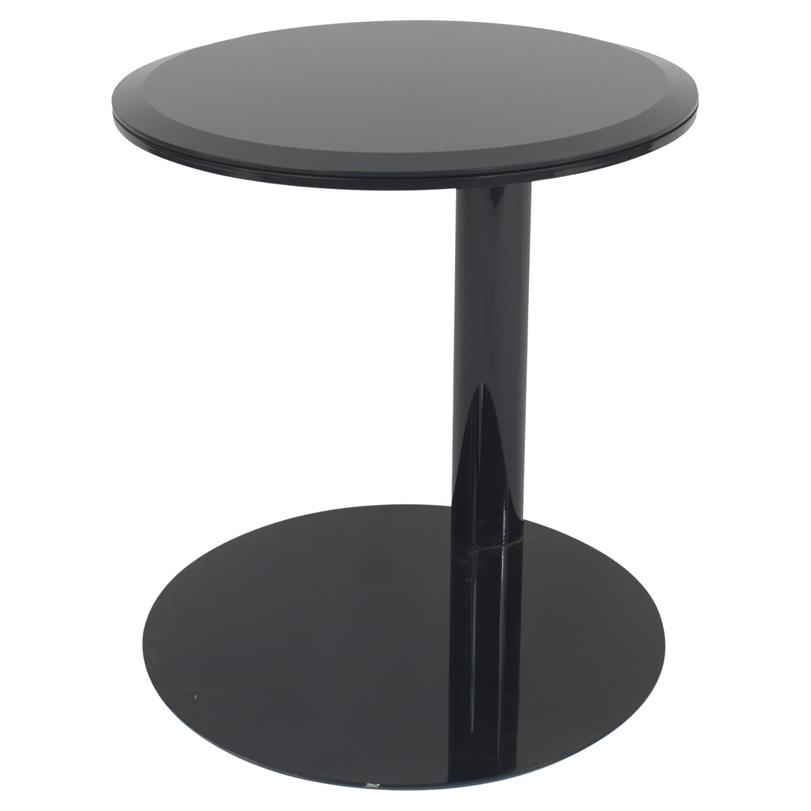 Contemporary End Table aus lackiertem Glas und Metall