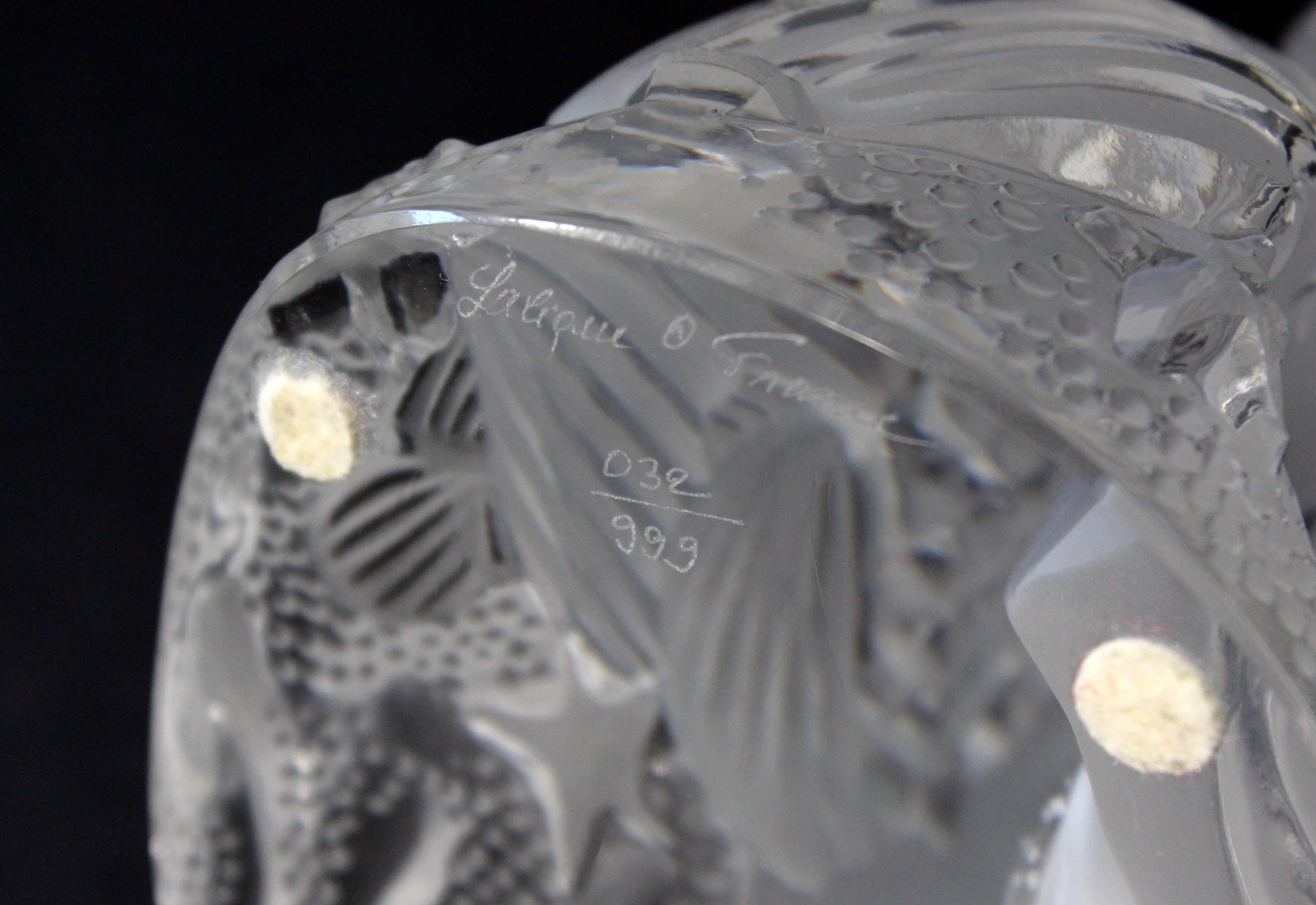 Contemporary Lalique Ocean Ide Signed Numbered Nude Sculpture 32/999 1