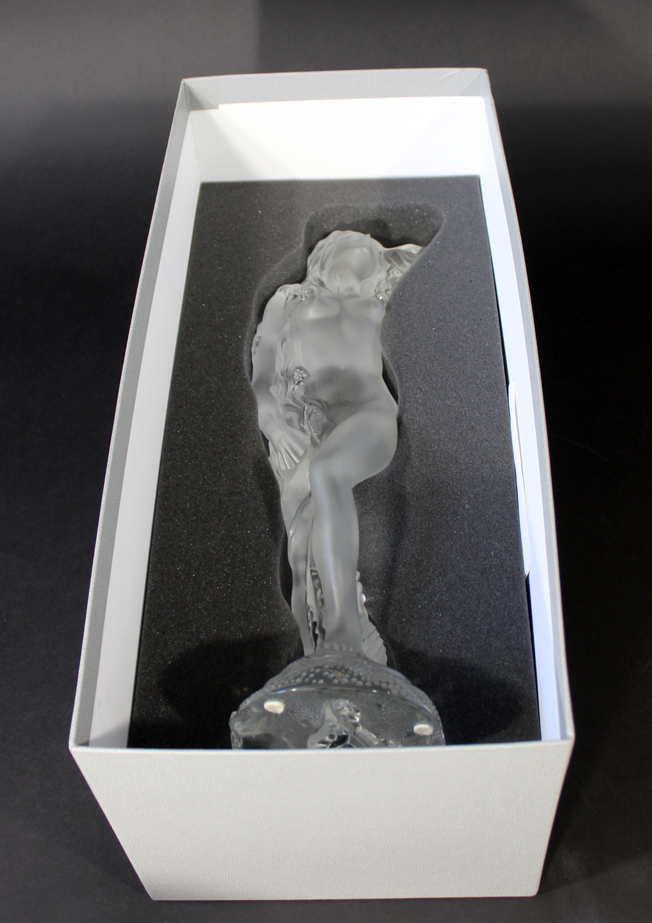 Contemporary Lalique Ocean Ide Signed Numbered Nude Sculpture 32/999 2