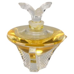 Vintage Contemporary Lalique Scent Bottle entitled "Cascade" by Marie-Claude Lalique