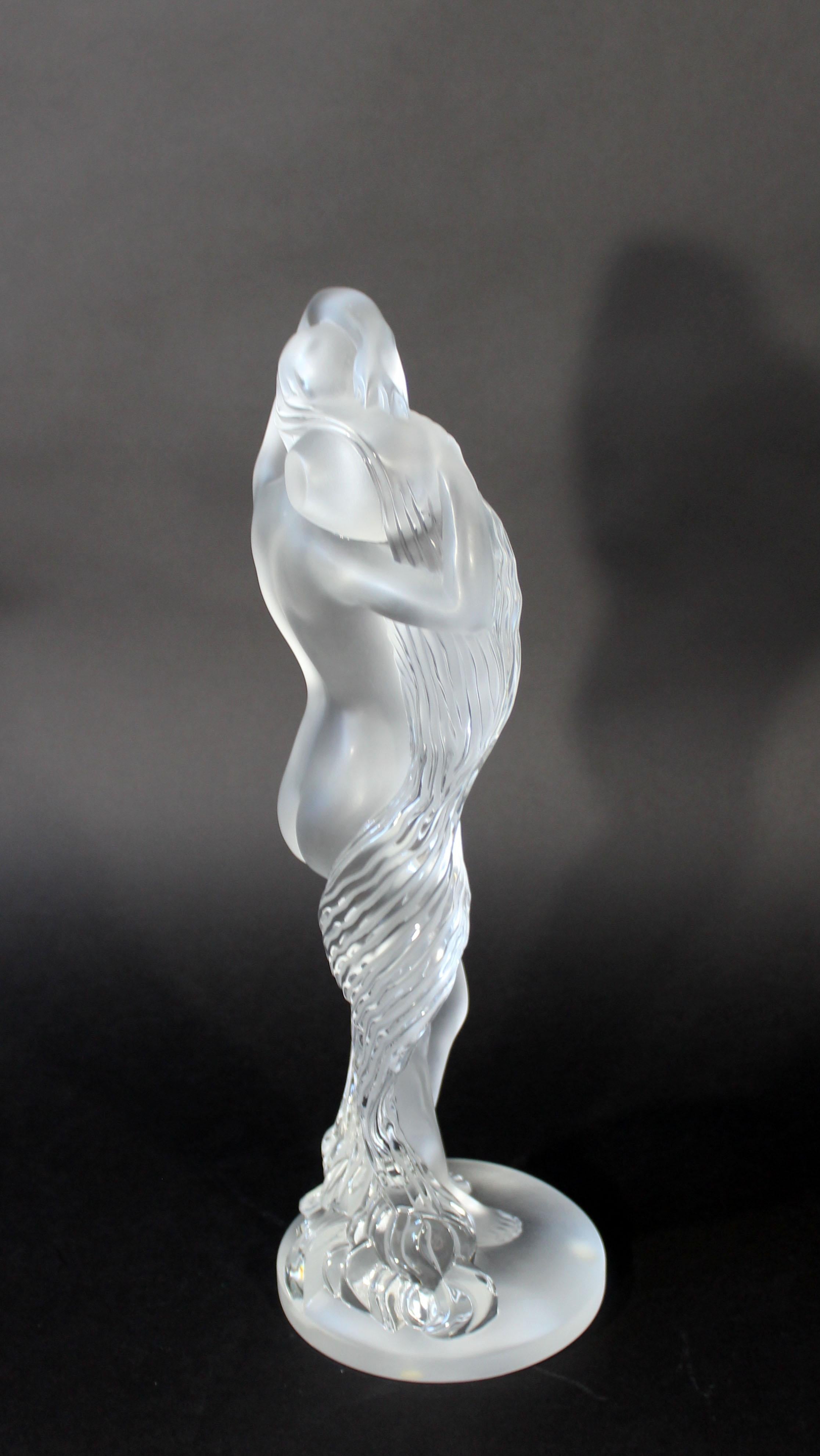 Contemporary Lalique Signed Nude Water Nymph Crystal Table Sculpture 139/999 1