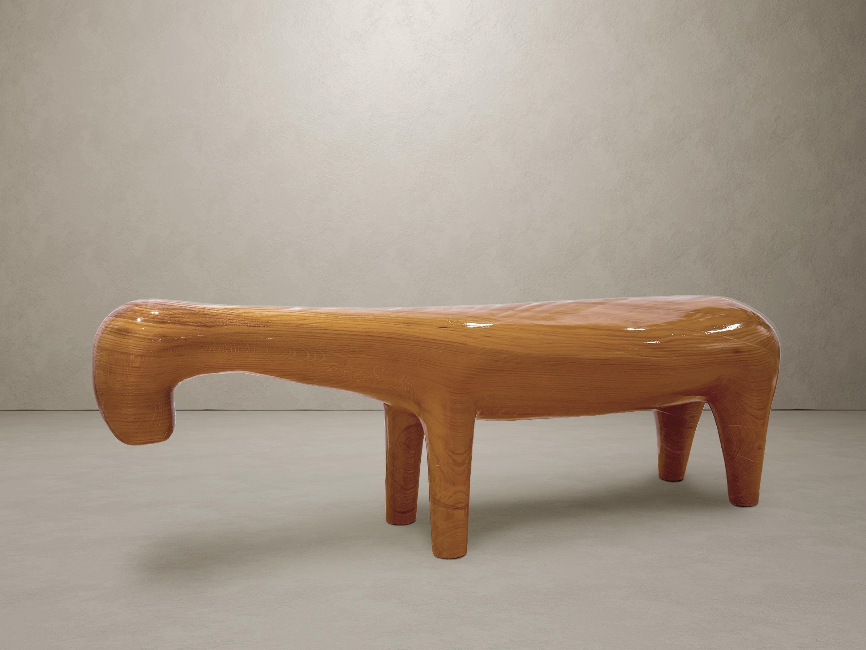 Européen Banc d'agneau contemporain Oak Oak + vernis Pinewood + vernis en vente