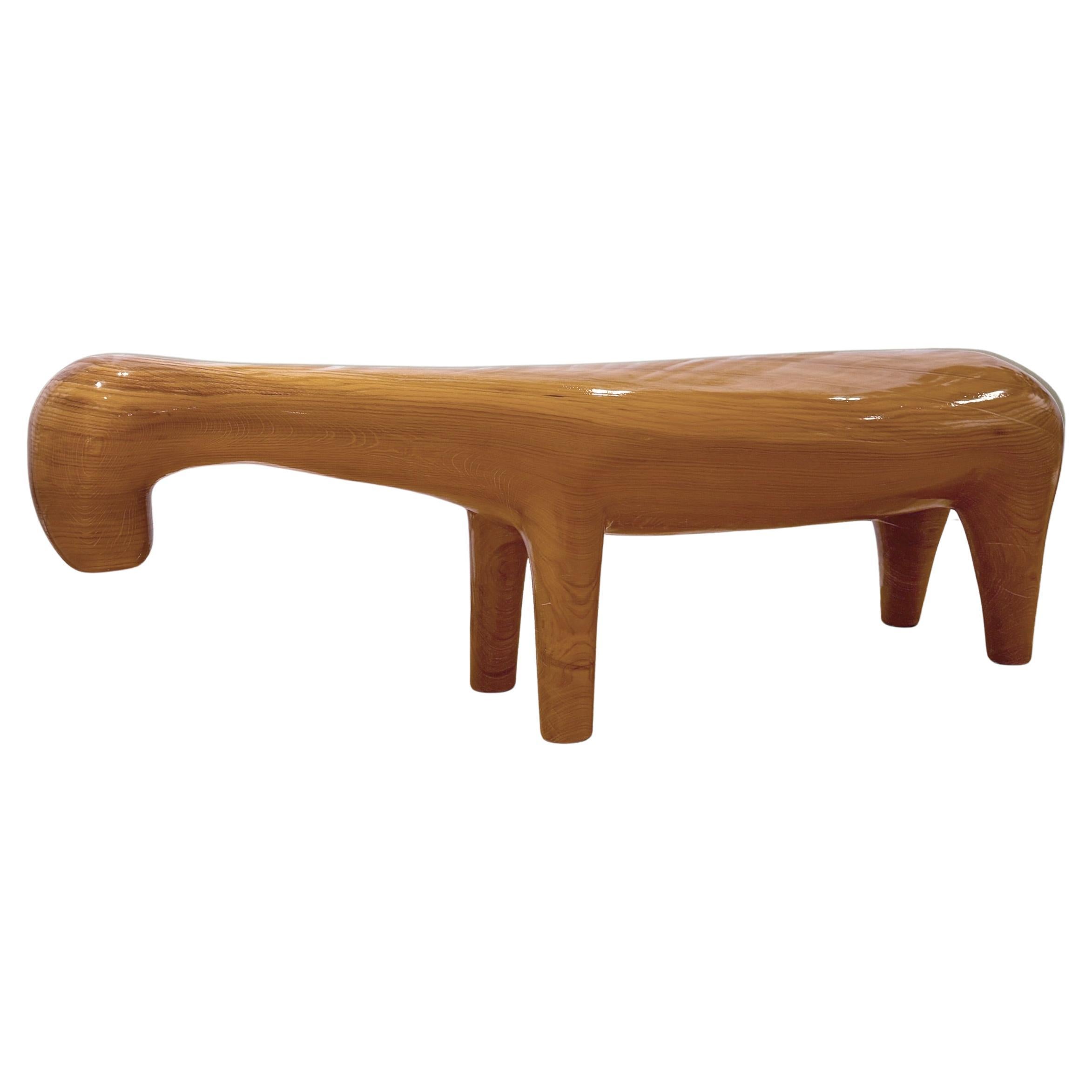 Banc d'agneau contemporain Oak Oak + vernis Pinewood + vernis en vente