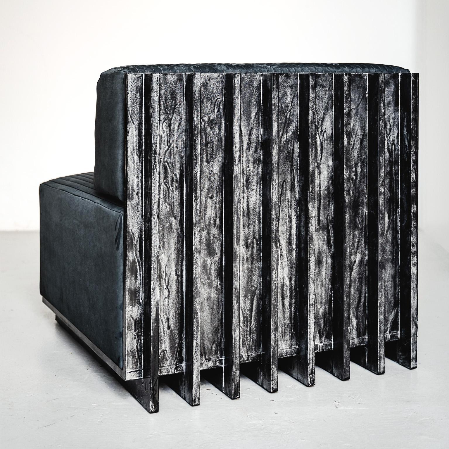 Canapé et fauteuils modulaires contemporains  System, cuir de haute qualité  en vente 3