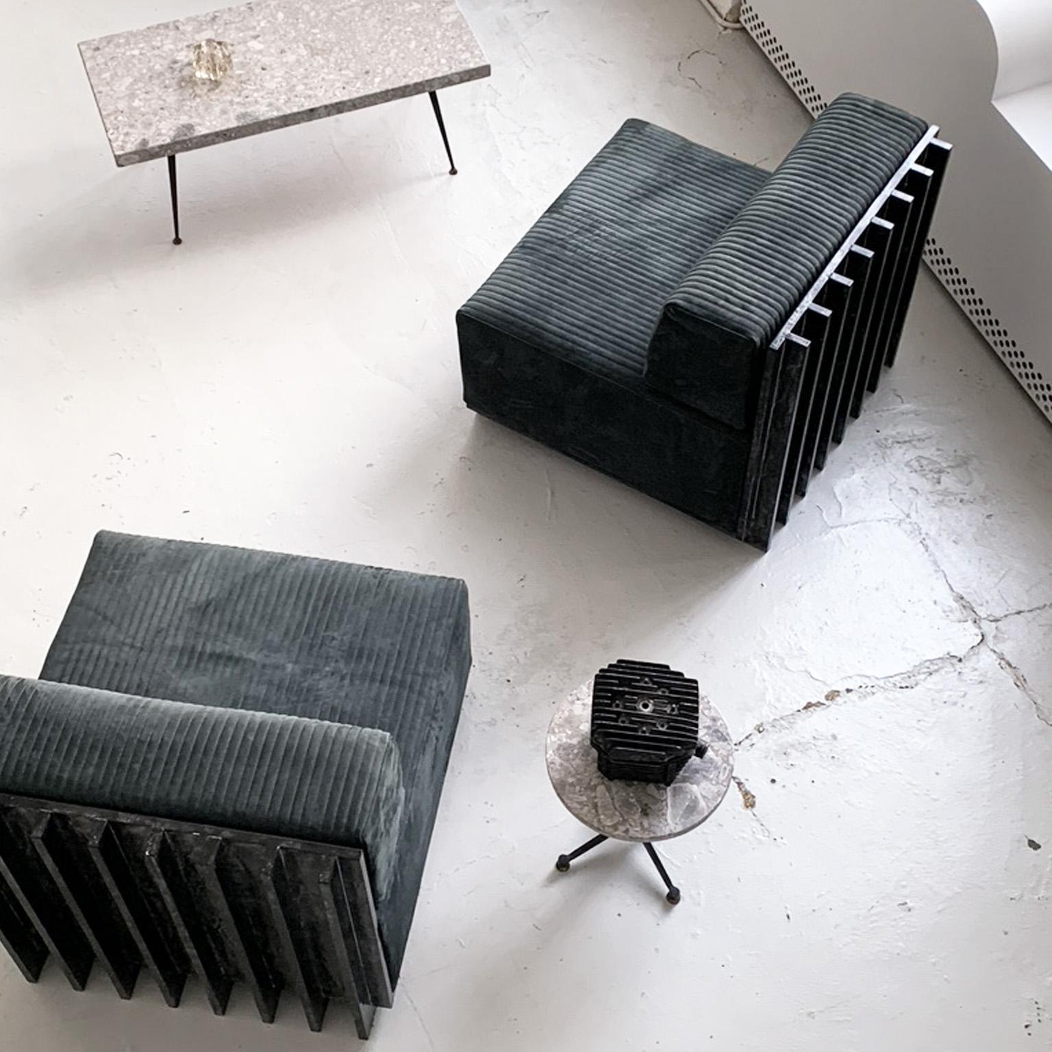 Canapé et fauteuils modulaires contemporains  System, cuir de haute qualité  en vente 8
