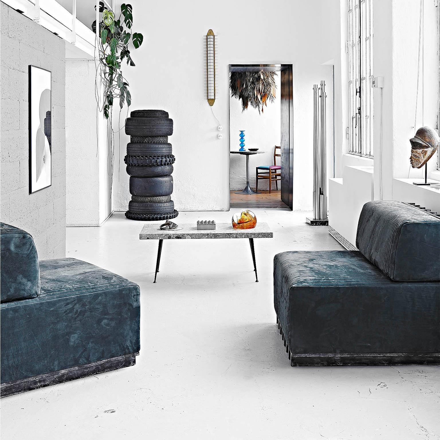 Canapé et fauteuils modulaires contemporains  System, cuir de haute qualité  en vente 10