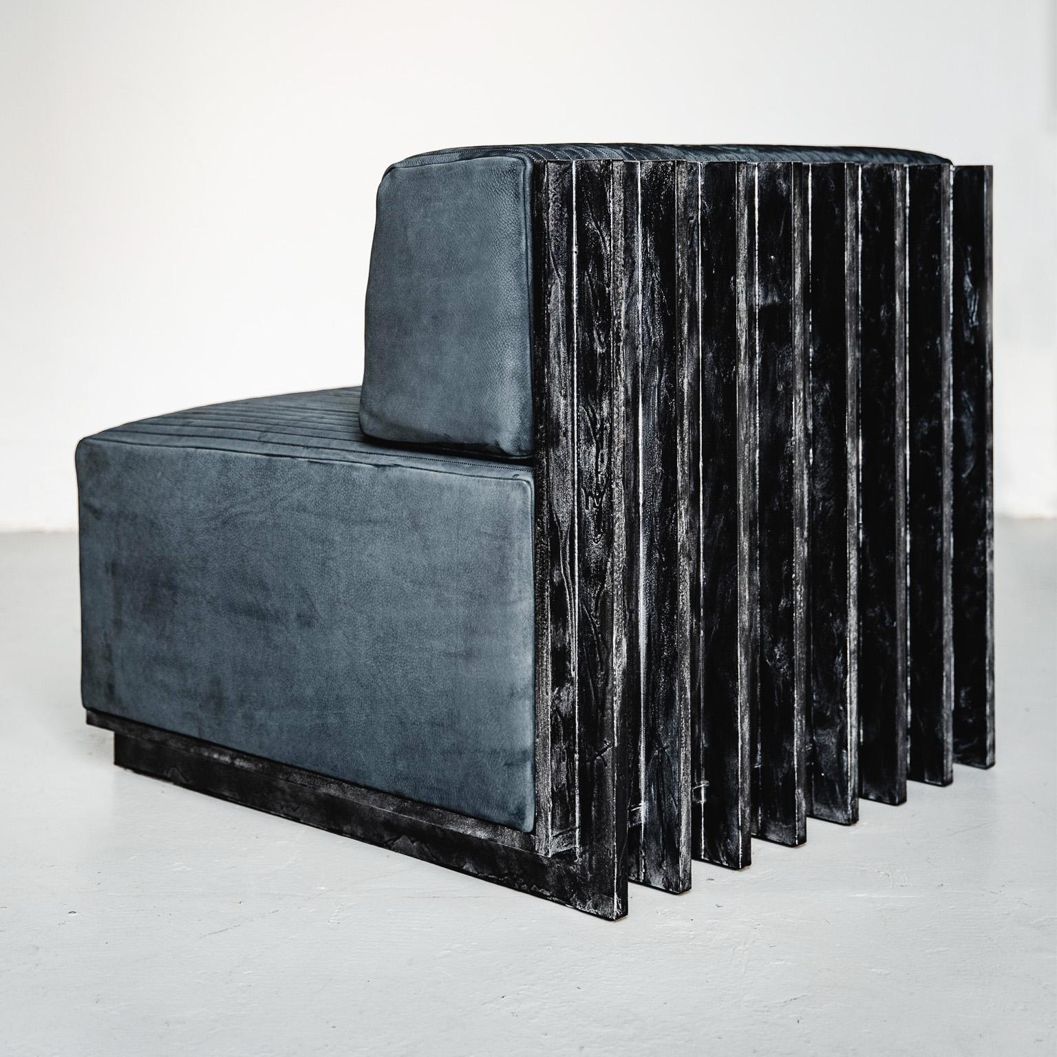 Moderne Canapé et fauteuils modulaires contemporains  System, cuir de haute qualité  en vente