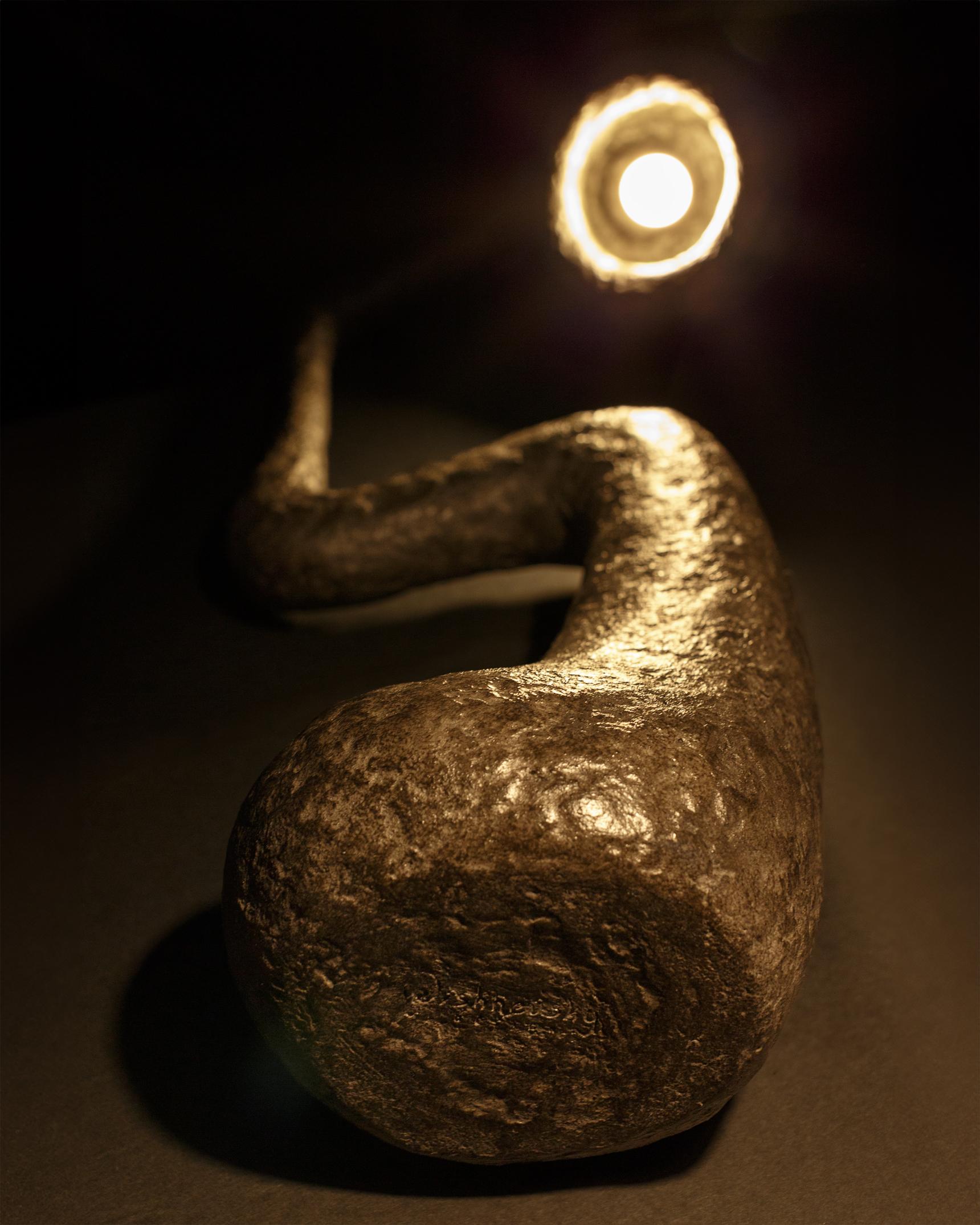 ROSTOCEK contemporary lamp, Organic Bionic Design, Recycled Paper For Sale 2