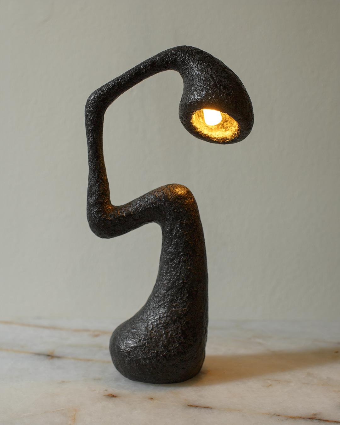 ROSTOCEK contemporary lamp, Organic Bionic Design, Recycled Paper For Sale 4