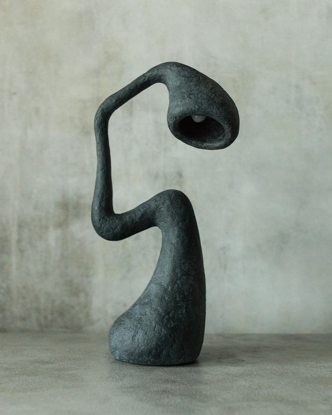 ROSTOCEK contemporary lamp, Organic Bionic Design, Recycled Paper For Sale 5