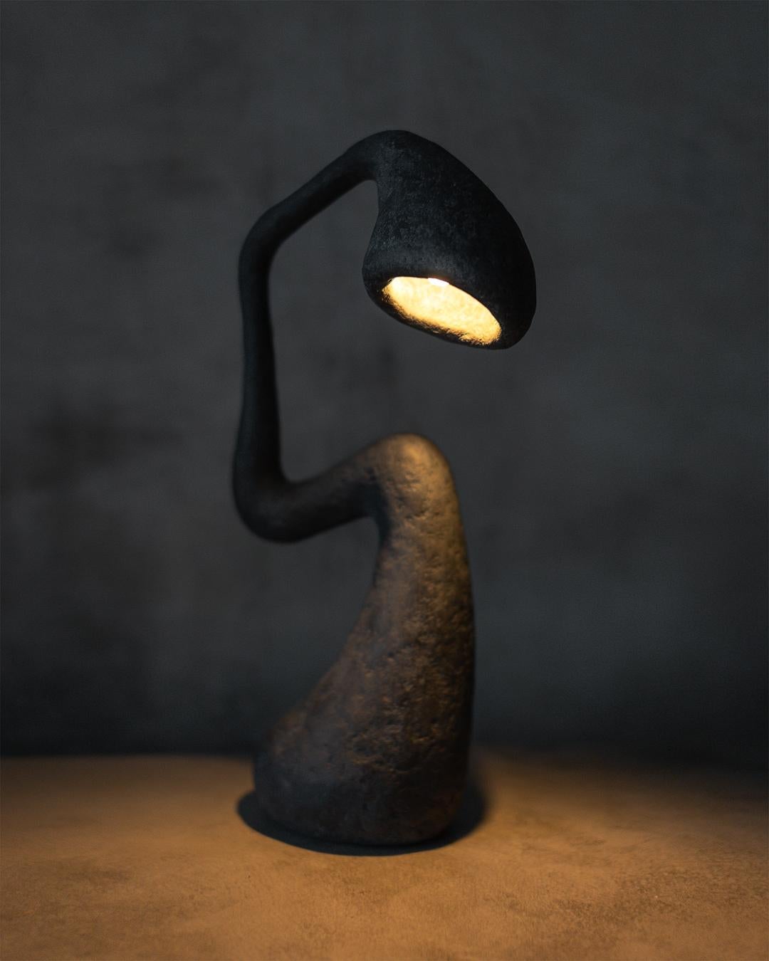 ROSTOCEK contemporary lamp, Organic Bionic Design, Recycled Paper For Sale 6