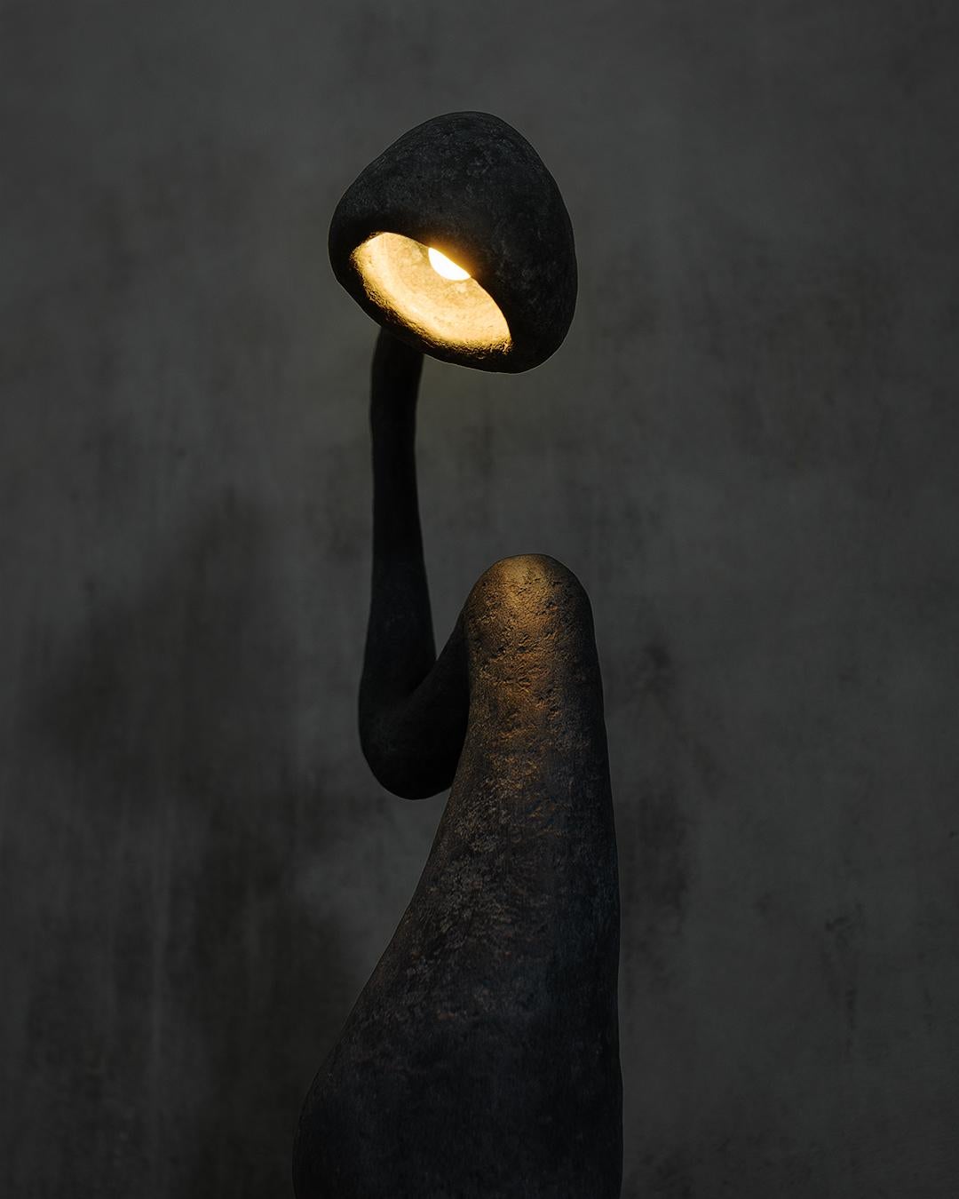 ROSTOCEK contemporary lamp, Organic Bionic Design, Recycled Paper For Sale 7