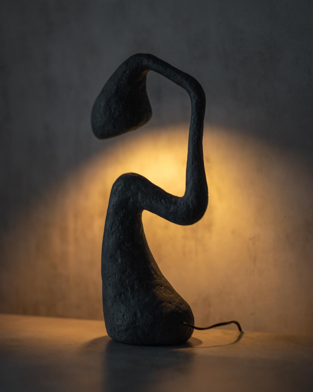 ROSTOCEK contemporary lamp, Organic Bionic Design, Recycled Paper For Sale 8