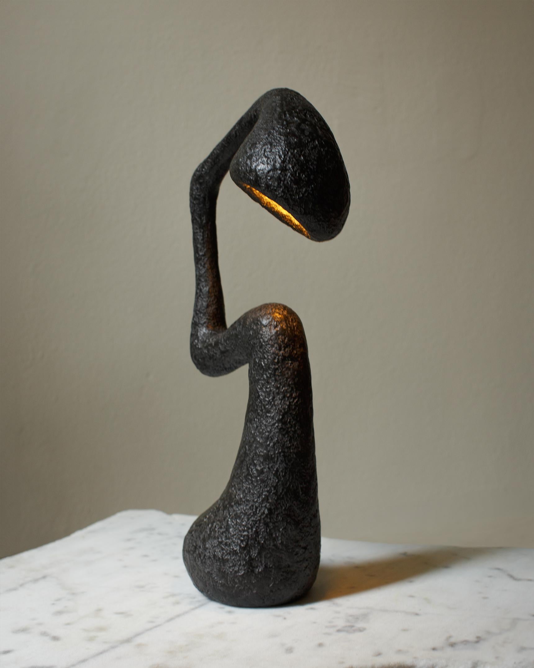 Post-Modern ROSTOCEK contemporary lamp, Organic Bionic Design, Recycled Paper For Sale
