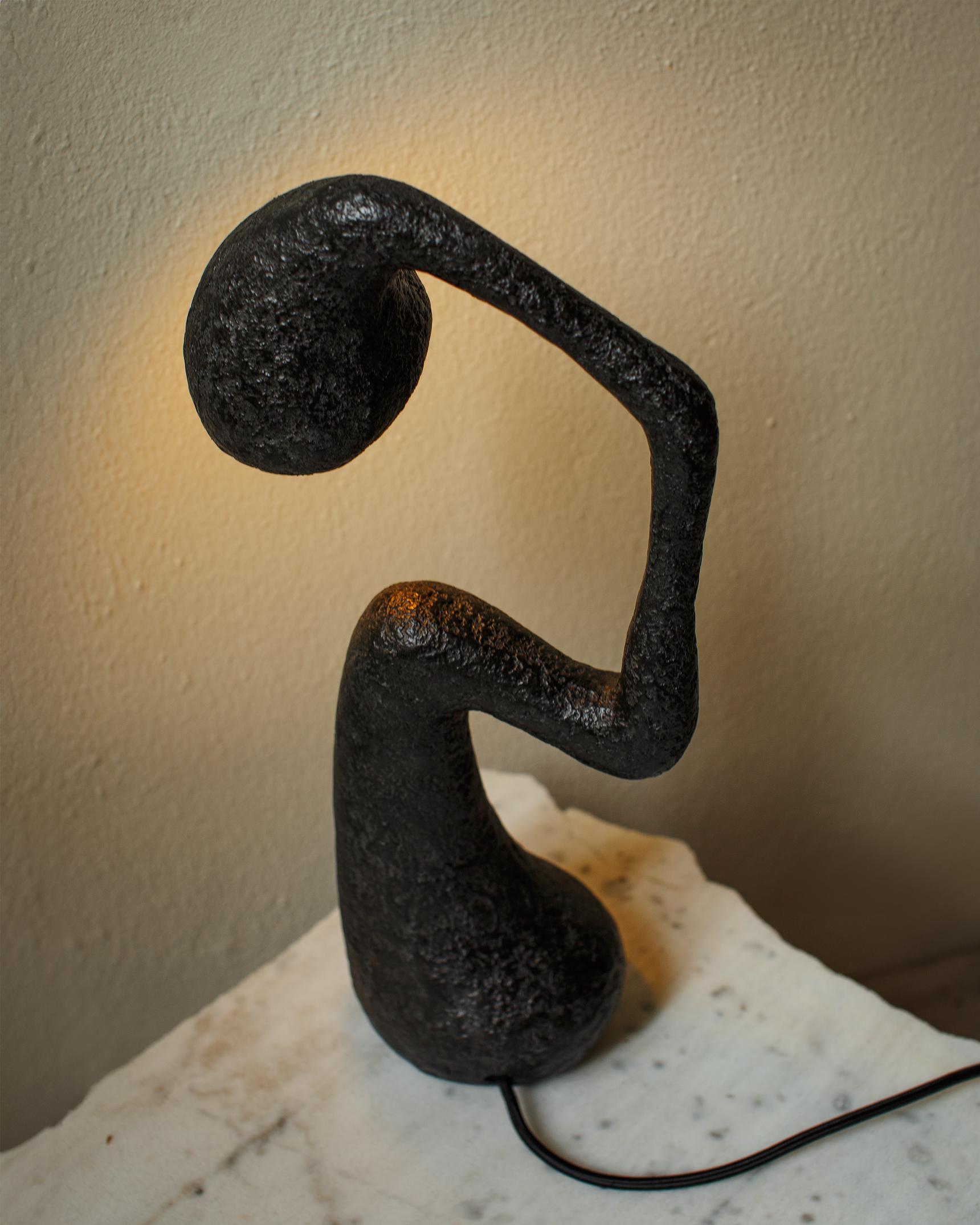 Hand-Crafted ROSTOCEK contemporary lamp, Organic Bionic Design, Recycled Paper For Sale