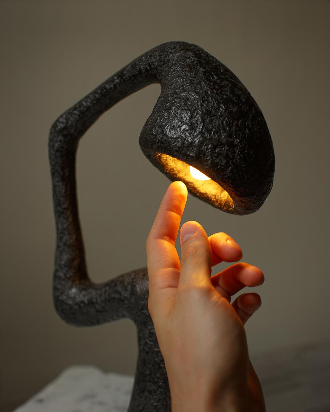 ROSTOCEK contemporary lamp, Organic Bionic Design, Recycled Paper In New Condition For Sale In Milano, IT