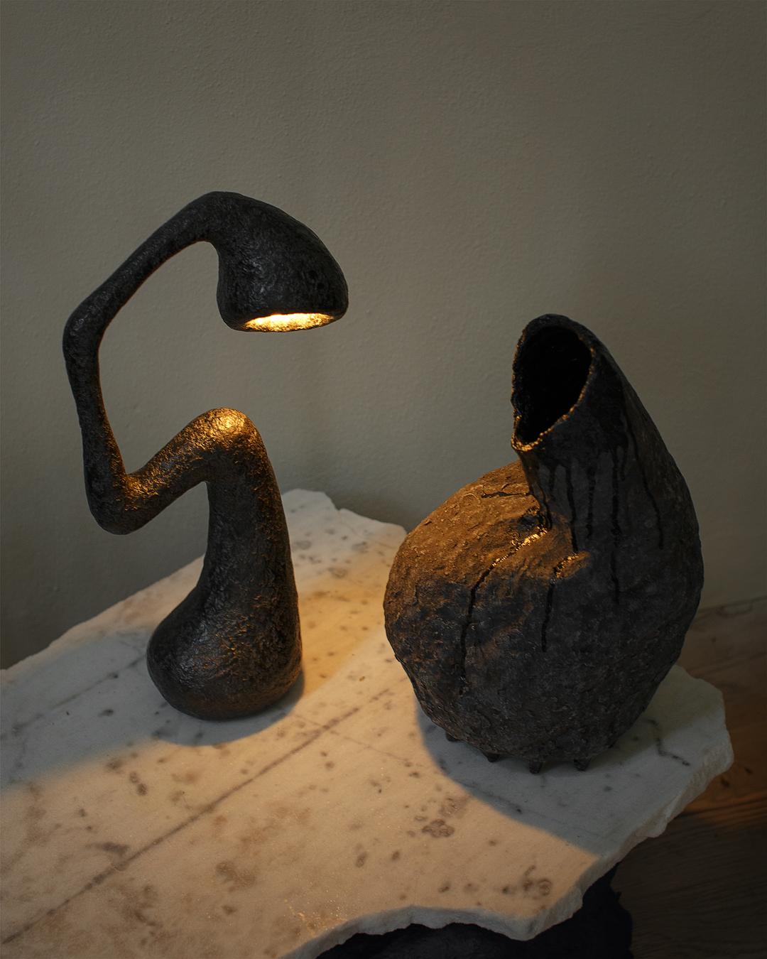 Contemporary ROSTOCEK contemporary lamp, Organic Bionic Design, Recycled Paper For Sale