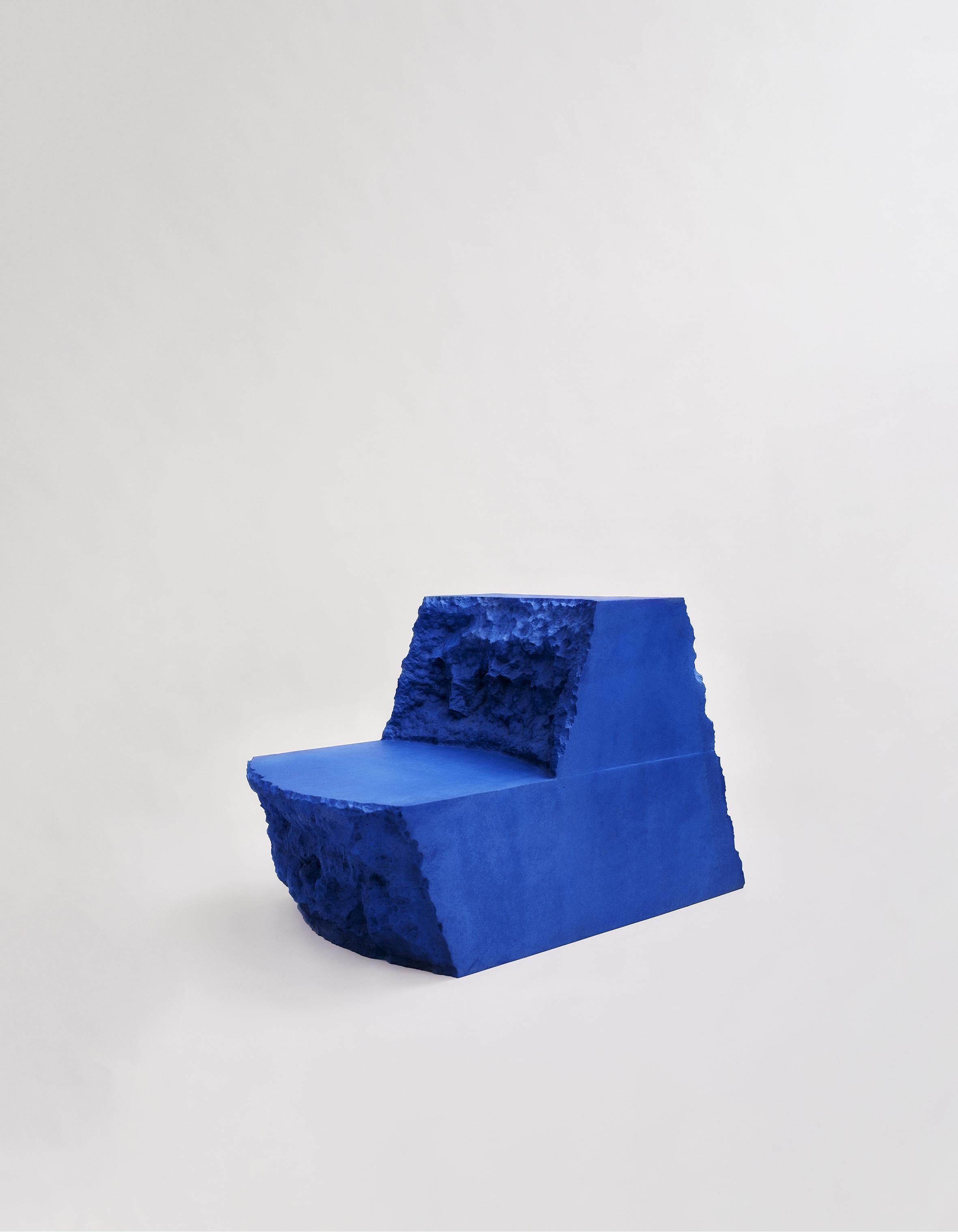 Modern Contemporary Lapis Lazuli Seat in Foam For Sale