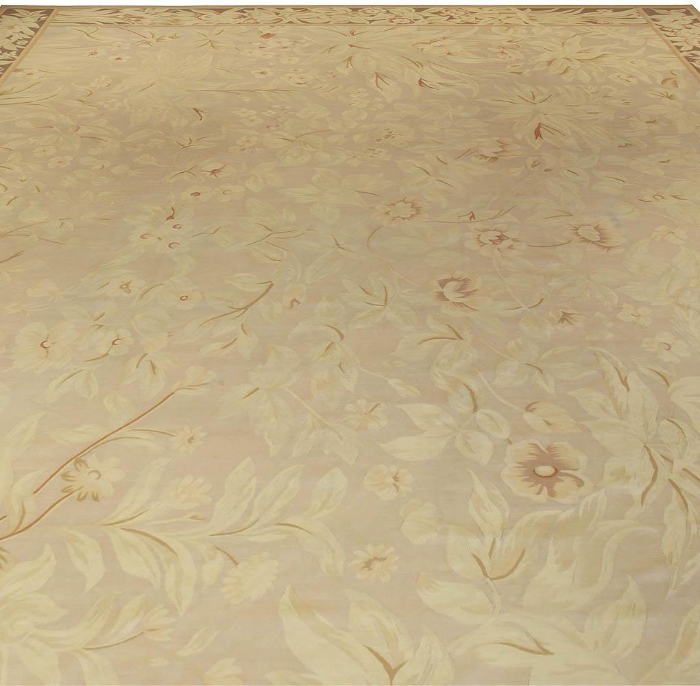 Contemporary large Aubusson design handmade Wool rug by Doris Leslie Blau
Size: 14'0