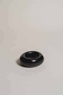 Contemporary Large Bangle in Black Lacquer by Alice Kuo