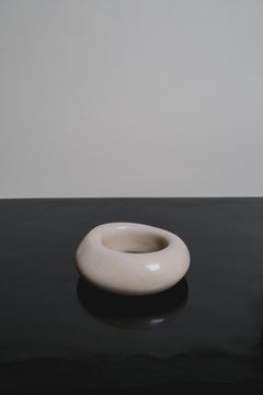 Contemporary Large Bangle in Cream Lacquer by Alice Kuo