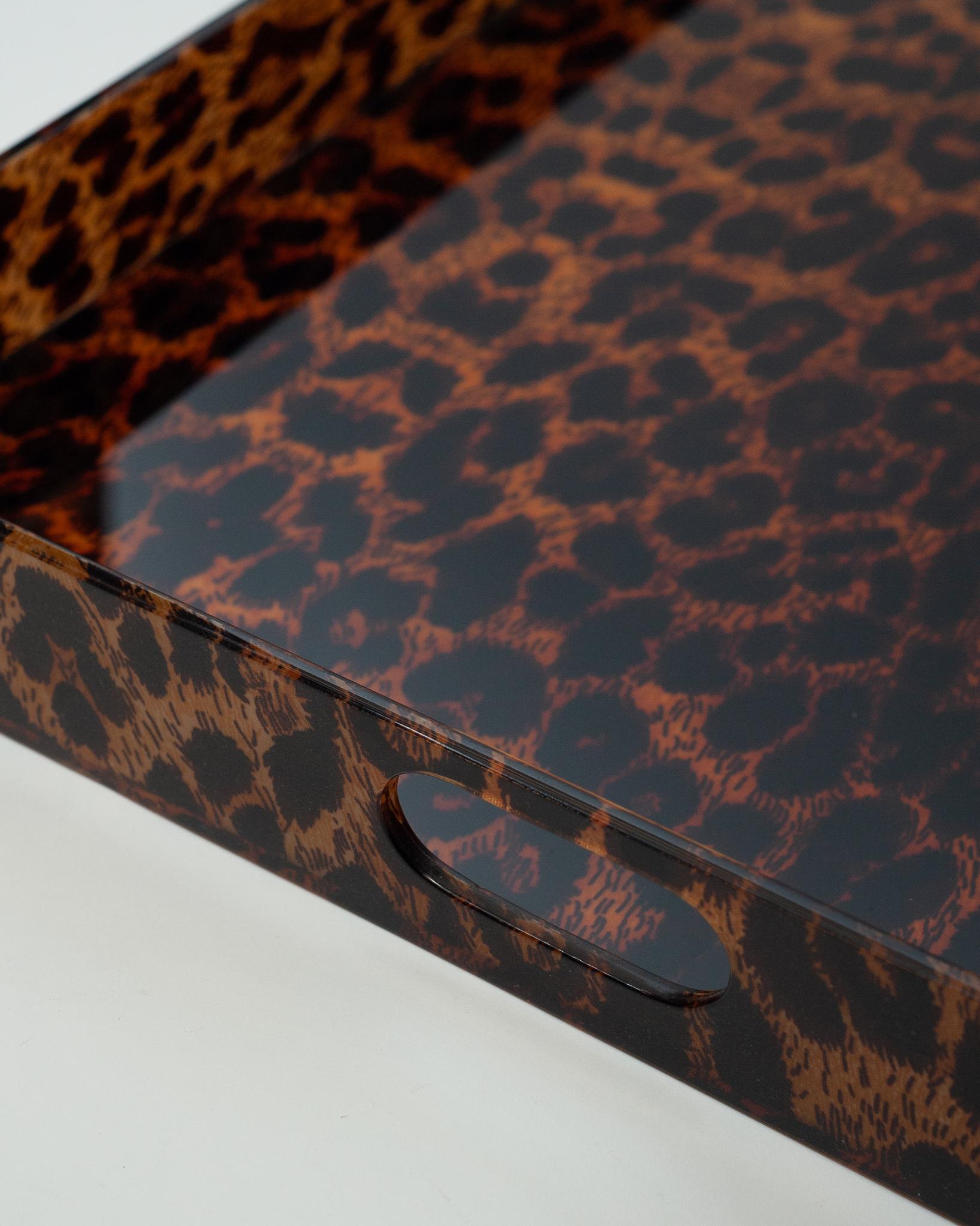 leopard print tray