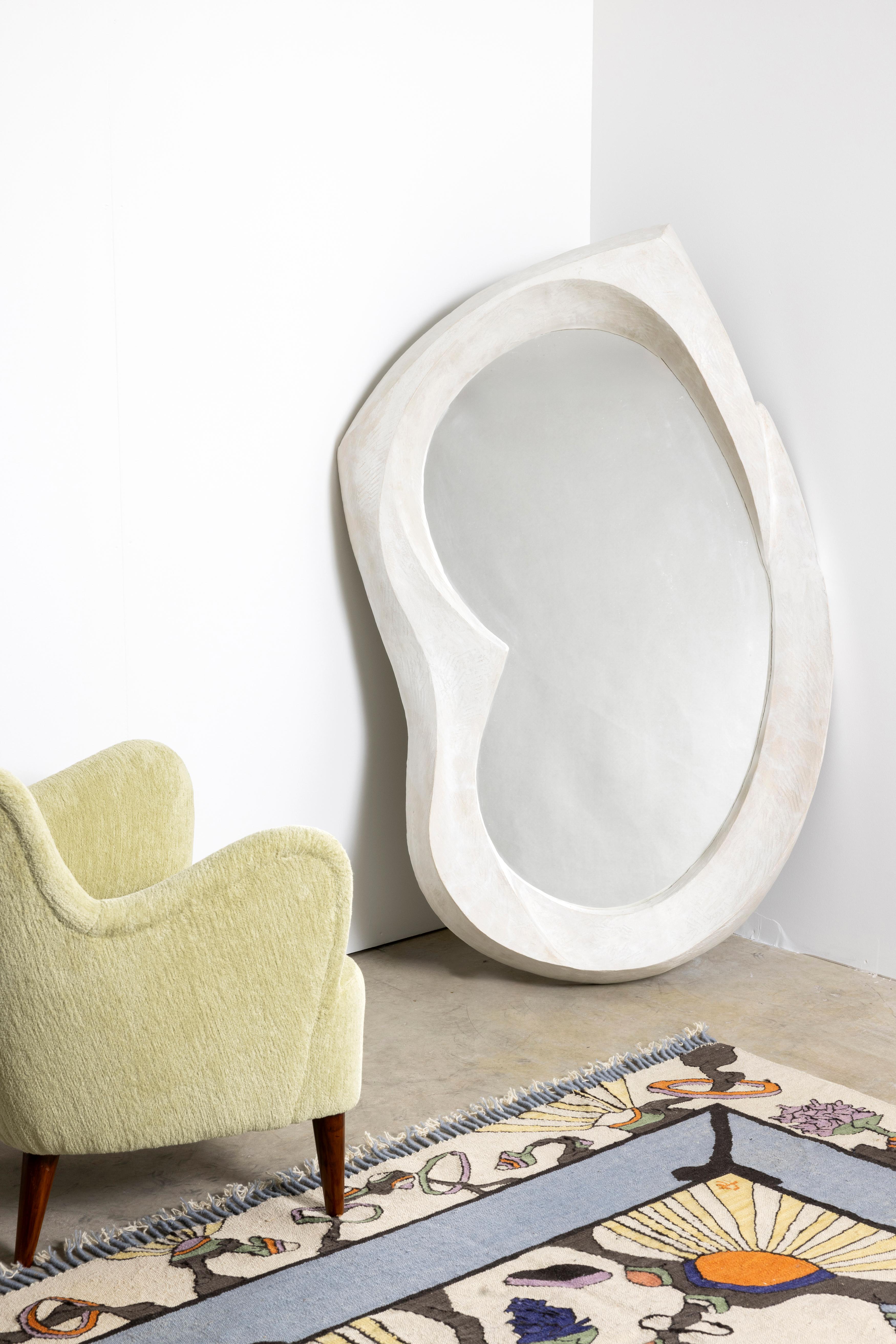 Français Grand miroir contemporain en céramique par Natasha Dakhli en vente