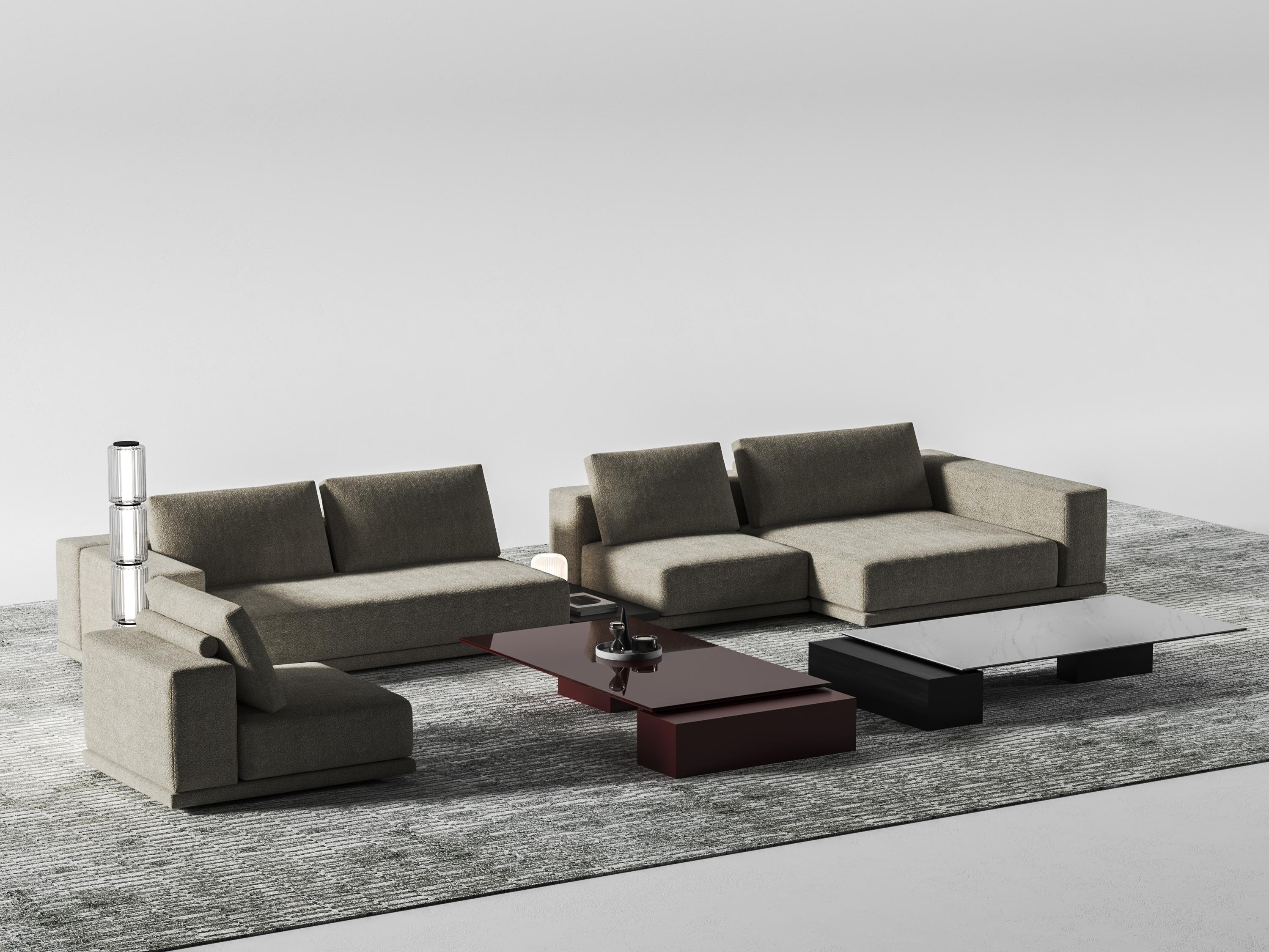 Ukrainien Table basse contemporaine 'Purezza' avec plateau en céramique par Nero en vente
