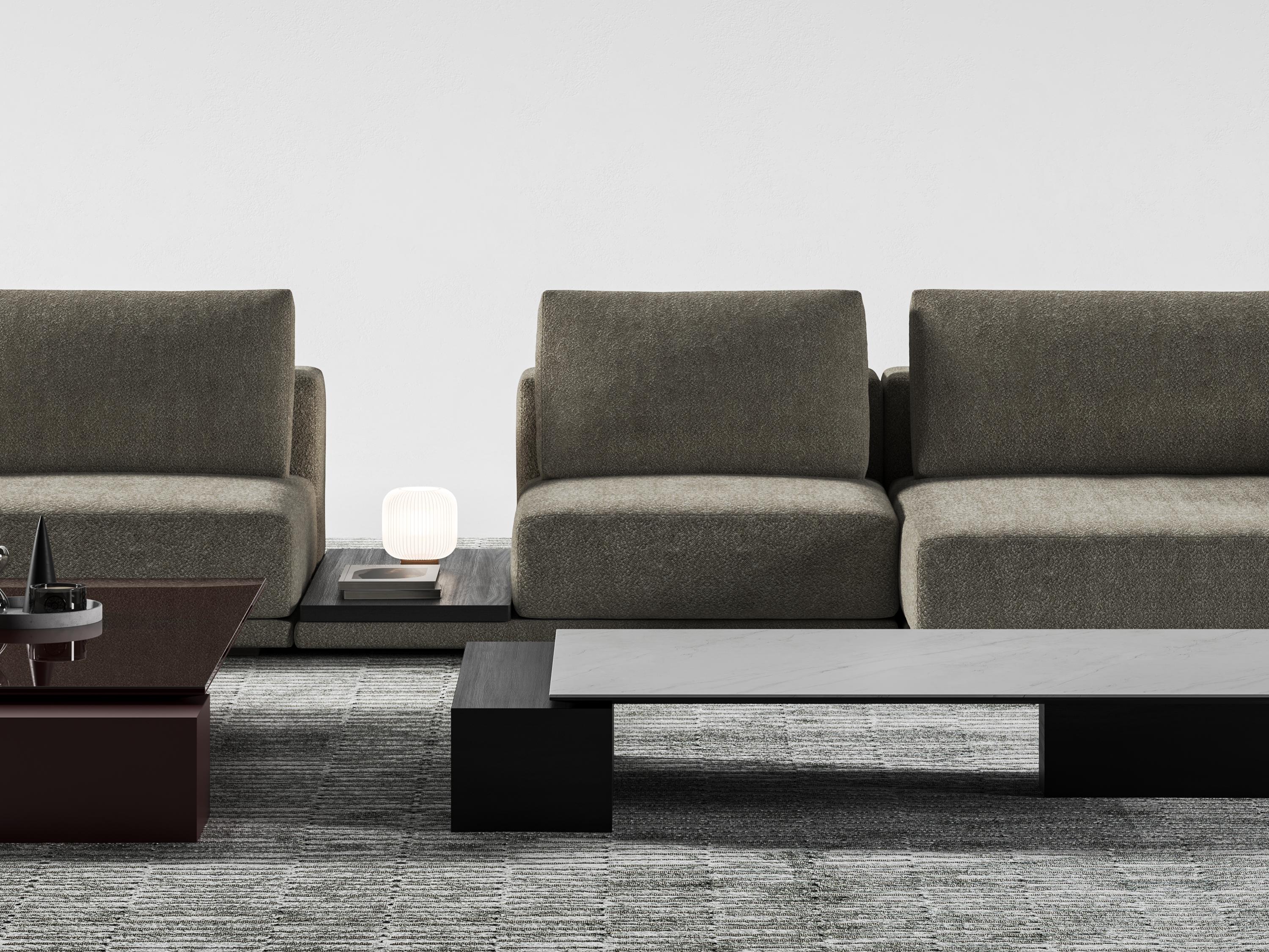 Table basse contemporaine 'Purezza' avec plateau en céramique par Nero Abîmé - En vente à Valencia, ES
