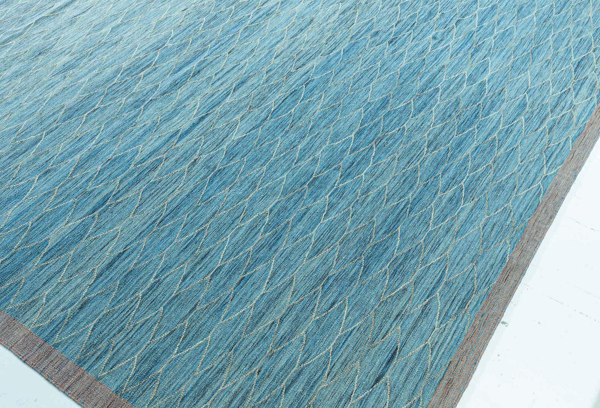Other Contemporary Large Kilim Blue Rug by Doris Leslie Blau For Sale