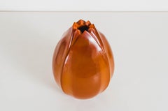 Contemporary Large Lotus Bud Shape Vase in Mila Peking Glass by Robert Kuo