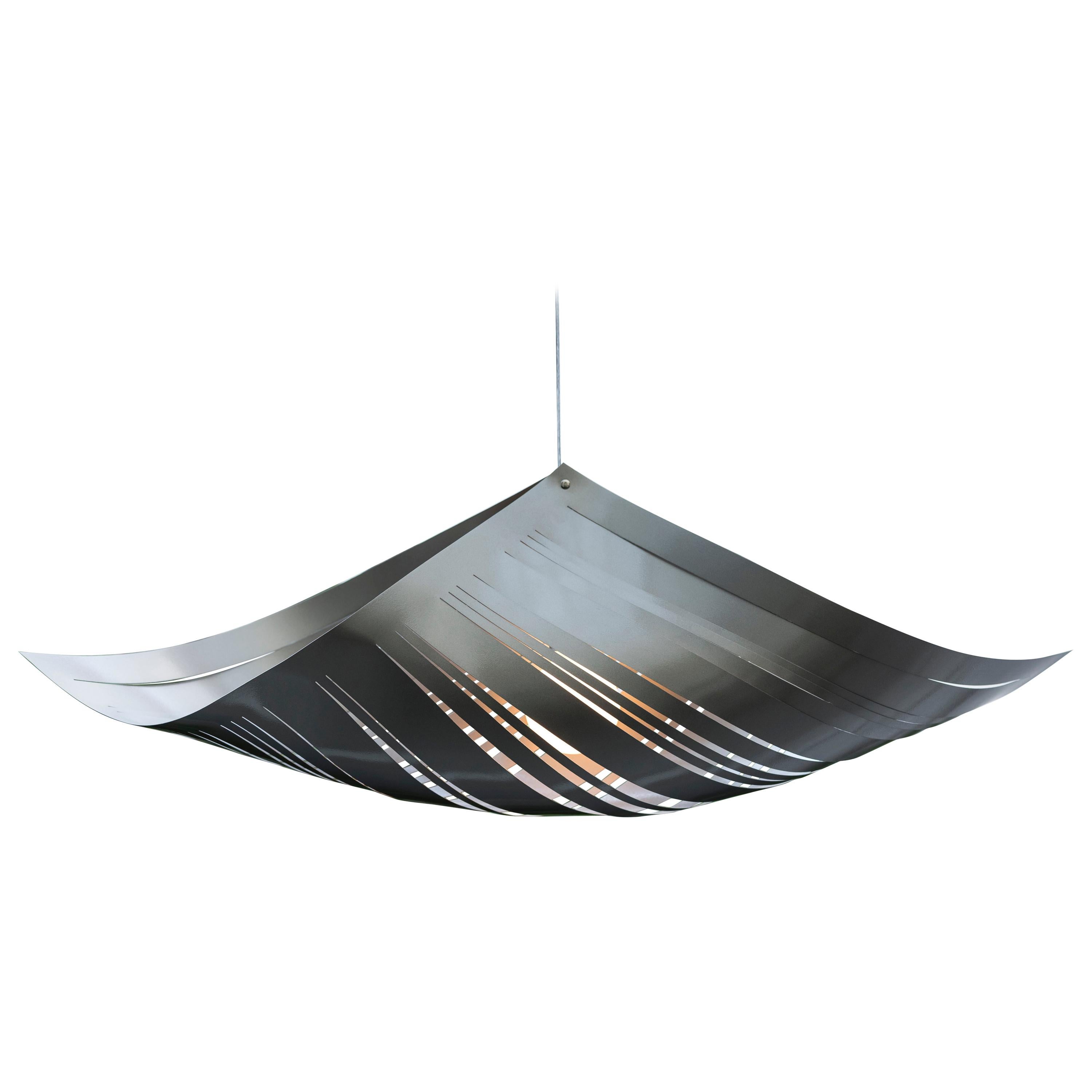Contemporary Large Metal Pendant Lamp by Andrea Macruz For Sale