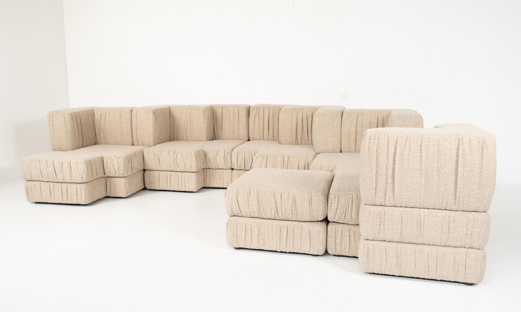 Tissu Grand canapé modulaire contemporain, Italie en vente