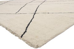 The Art of Balance: An Organic Modern Moroccan Rug of Refined Minimalism