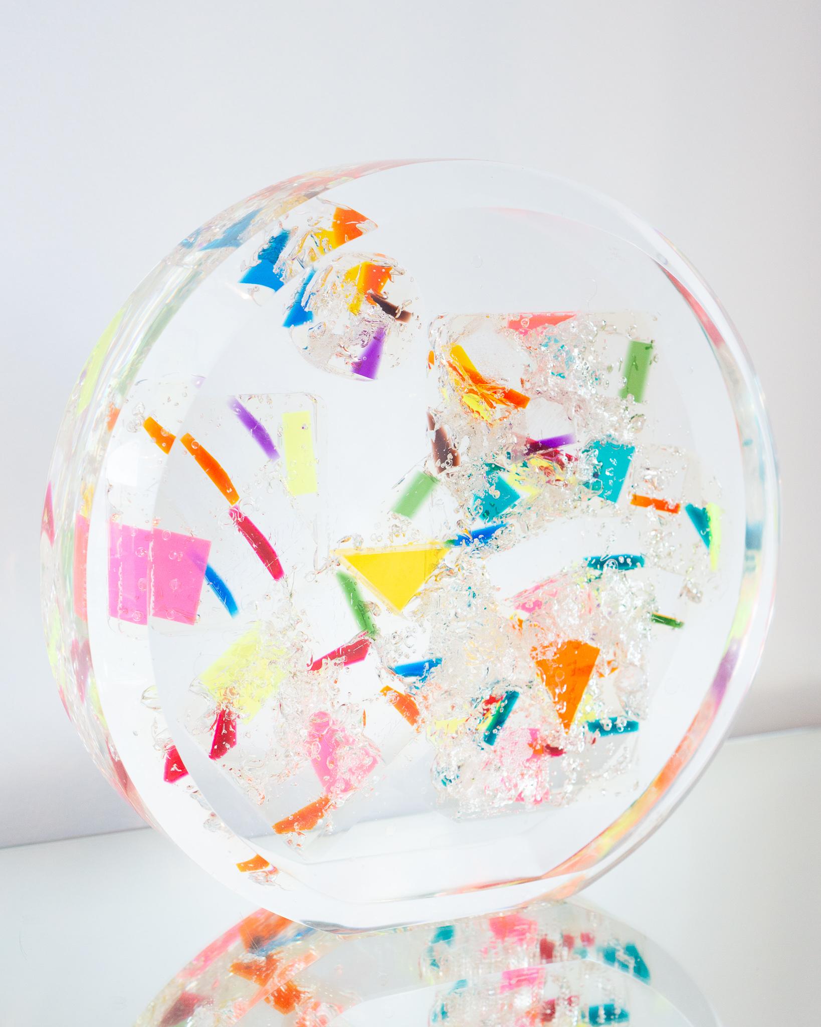 Contemporary Large Multicoloured Acrylic Sculpture In New Condition For Sale In Toronto, ON