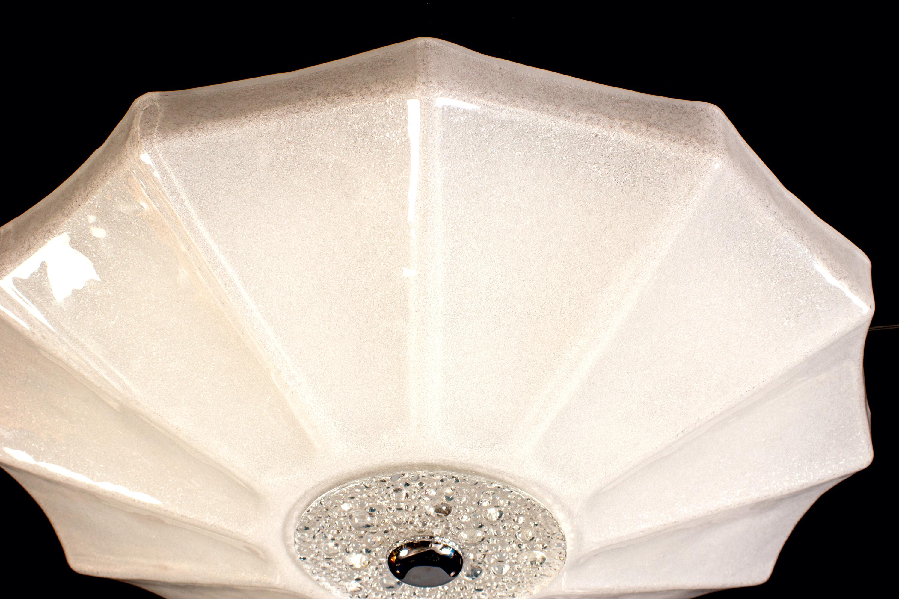 Contemporary Large Murano Glass Ceiling Light or Flush Mount For Sale 7