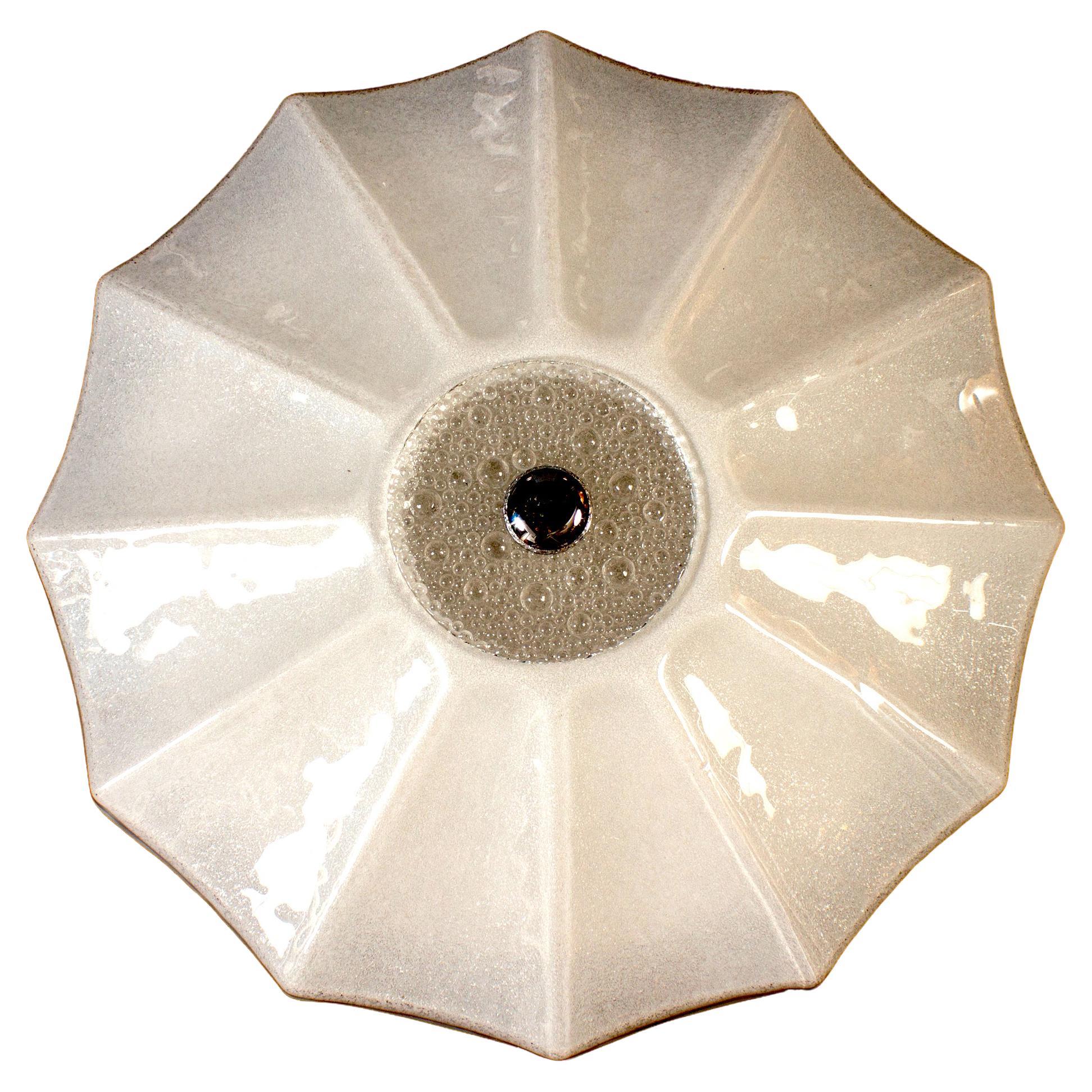 Contemporary Large Murano Glass Ceiling Light or Flush Mount For Sale