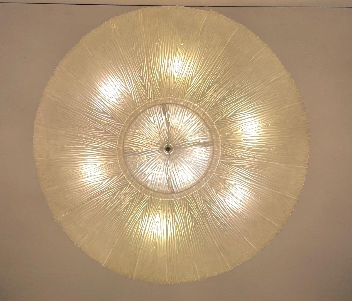 Contemporary Large Murano Glass Chandelier For Sale 4