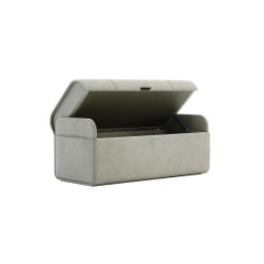 Contemporary Large Pouf Featuring Open Doors System