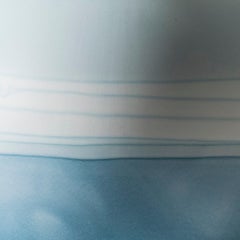 Contemporary Large Round Jupiter Table Lamp in Blue Ombre by Elyse Graham