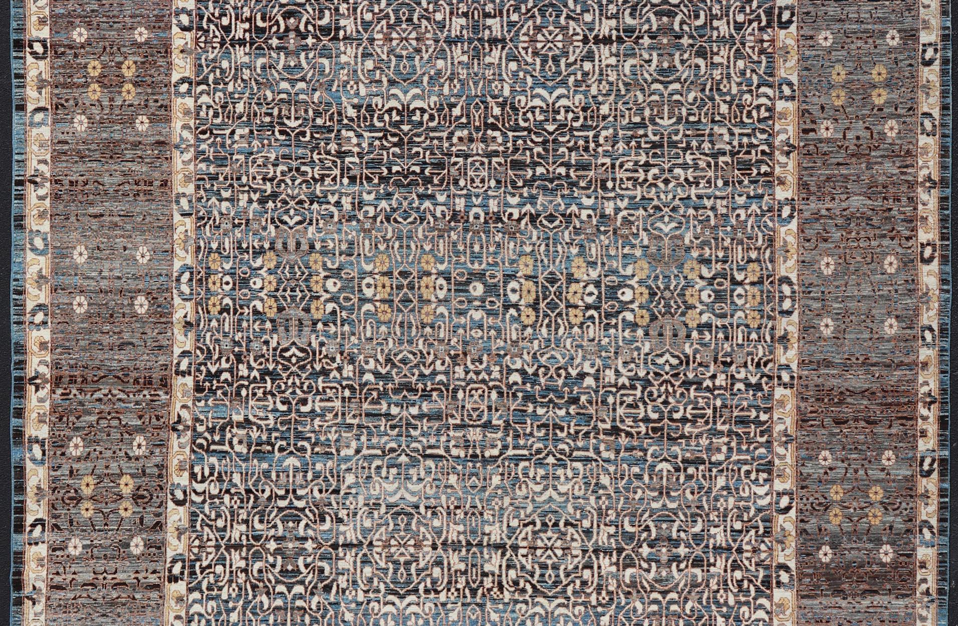 Contemporary Large Rug with Intricate All-Over Sub-Geometric Seljuk Design For Sale 5
