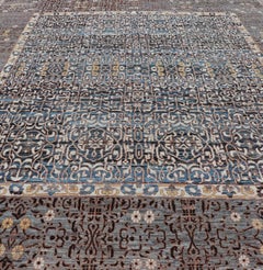 Contemporary Large Rug with Intricate All-Over Sub-Geometric Seljuk Design