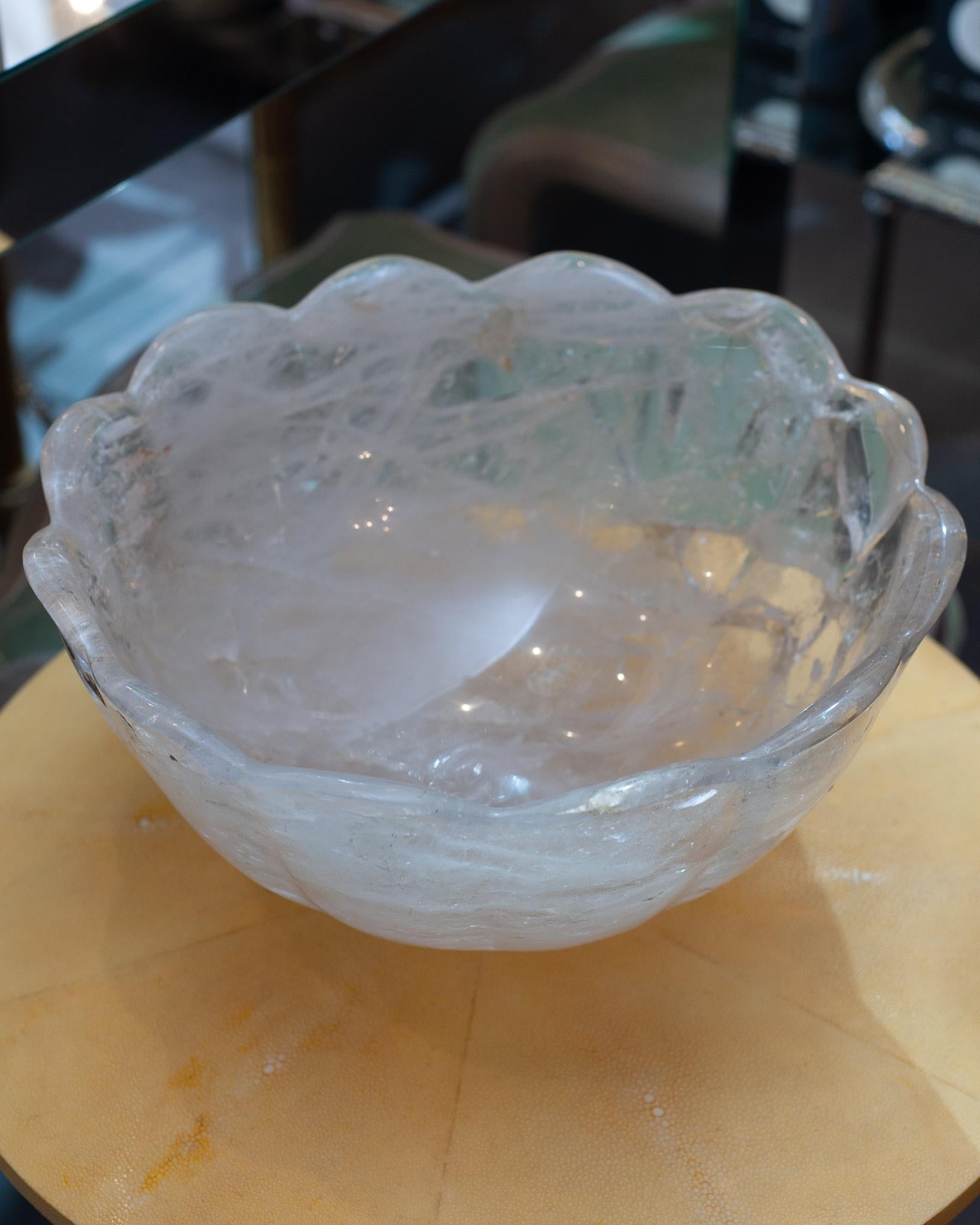 rose quartz bowl large