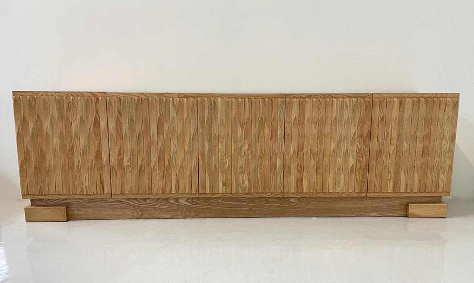 Italian Contemporary Large Sideboard in the style of De Coene, Ash For Sale