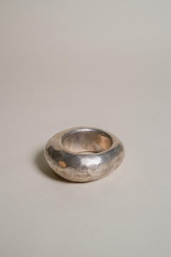 Contemporary Large Silver Hand Repoussé Bangle by Alice Kuo