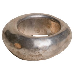 Contemporary Large Silver Hand Repoussé Bangle by Alice Kuo