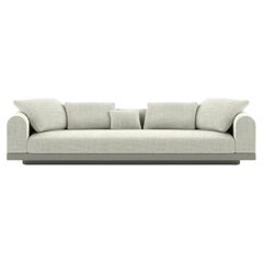 Contemporary Large Sofa ''Aqueduct'' by Poiat, Fox 02, High Plinth