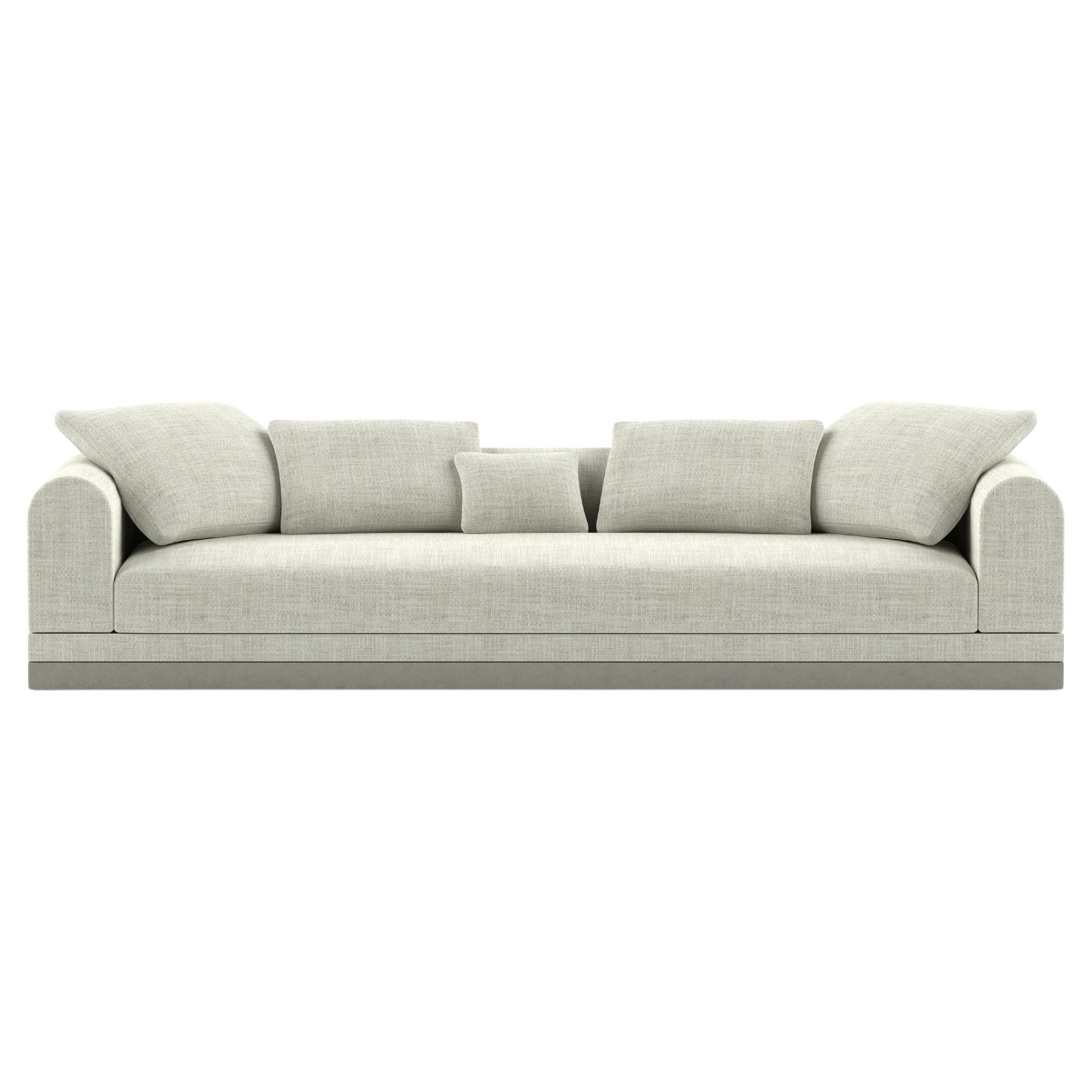Contemporary Large Sofa ''Aqueduct'' by Poiat, Fox 02, Low Plinth
