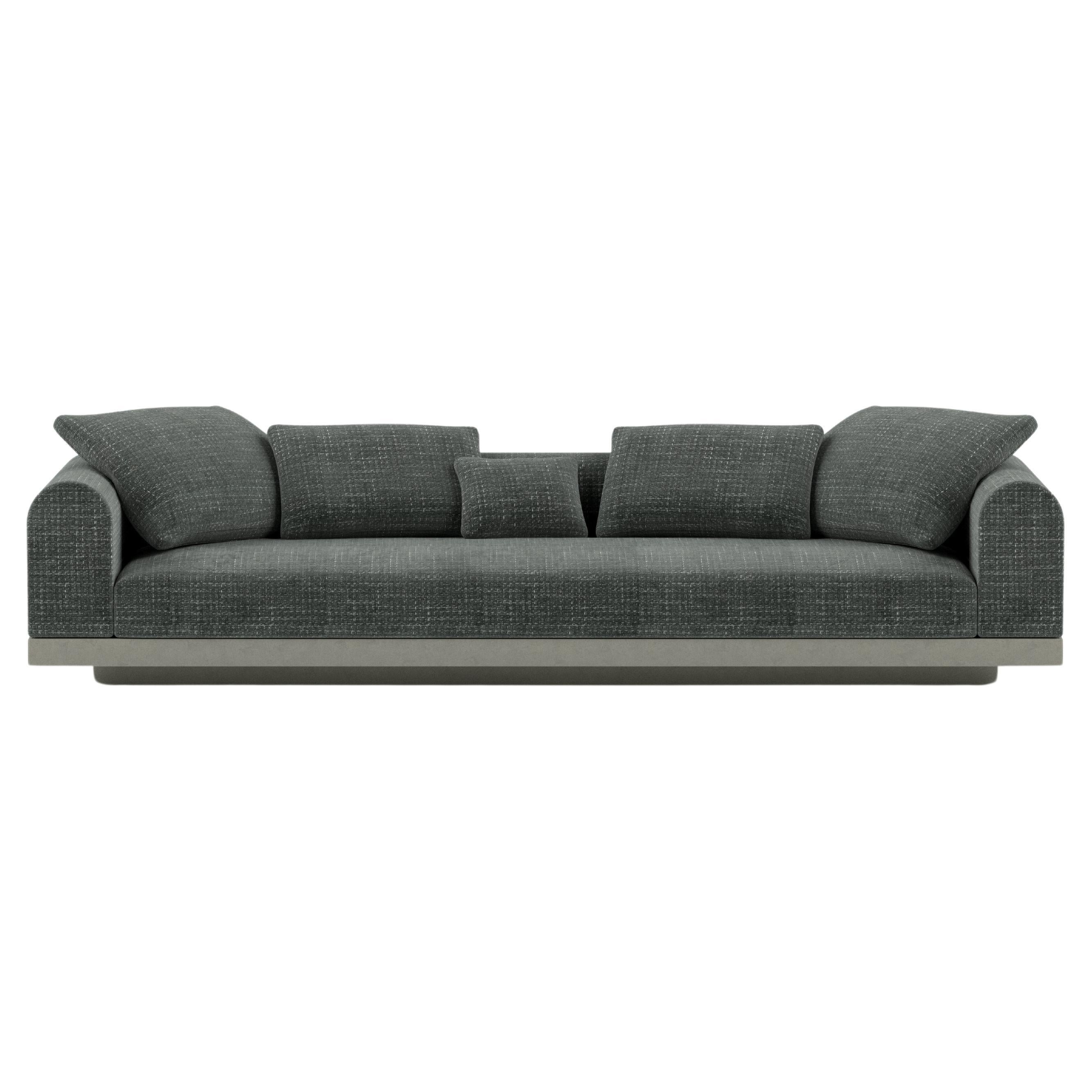 Contemporary Large Sofa 'Aqueduct' by Poiat, Yang 95, High Plinth For Sale
